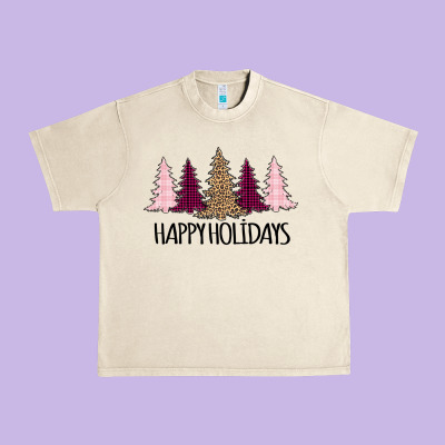 Happy Holidays Tree Urban Heavy Tee Designed By Bettercallsaul