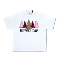 White Happy Holidays Tree Urban Heavy Tee - Bettercallsaul