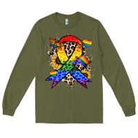 Army Green Pride ribbon Long Sleeve Tee - NancyCooperArtShop