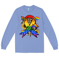 Colony Blue Pride ribbon Long Sleeve Tee - NancyCooperArtShop