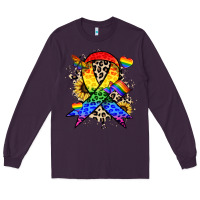 Plum Pride ribbon Long Sleeve Tee - NancyCooperArtShop