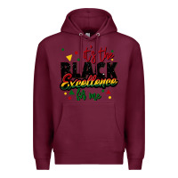 Burgundy It's the black excellence for me Premium Hoodie - FaDigitalArtStudio