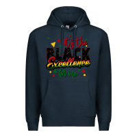 Navy It's the black excellence for me Premium Hoodie - FaDigitalArtStudio