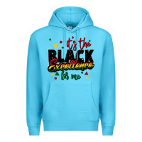 Ocean Blue It's the black excellence for me Premium Hoodie - FaDigitalArtStudio