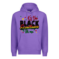 Purple It's the black excellence for me Premium Hoodie - FaDigitalArtStudio