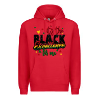 Red It's the black excellence for me Premium Hoodie - FaDigitalArtStudio