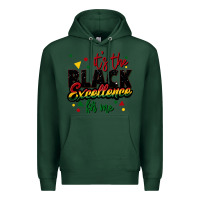 Sports Green It's the black excellence for me Premium Hoodie - FaDigitalArtStudio