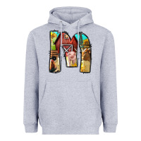 Heather Grey farm life alphabet lowercase letters m Heavyweight Hoodie - BundleAndBundleShop