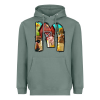 Sage farm life alphabet lowercase letters m Heavyweight Hoodie - BundleAndBundleShop