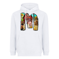 White farm life alphabet lowercase letters m Heavyweight Hoodie - BundleAndBundleShop