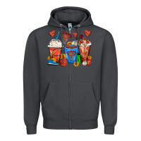 Smoke Basketball Coffee Cups Zipper Hoodie - FaDigitalArtStudio