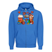 Basketball Coffee Cups Zipper Hoodie | Teevron