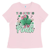Bubblegum Pink too cute to pinch Ladies Tee - MaliasSmallBusiness