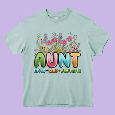 Aunt Loved Kind Beautiful Heavy Core Tee Designed By Maliassmallbusiness