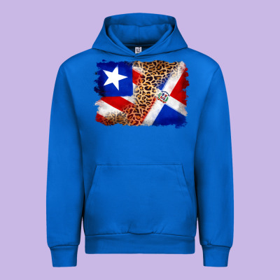 Puerto Rico And Dominican Republic Flag Urban Hoodie Designed By Artiststas