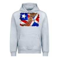 Heather Grey puerto rico and dominican republic flag Urban Hoodie - Artiststas