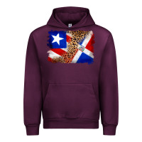 Mauve Wine puerto rico and dominican republic flag Urban Hoodie - Artiststas