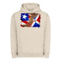 Pigment French Oak puerto rico and dominican republic flag Urban Hoodie - Artiststas