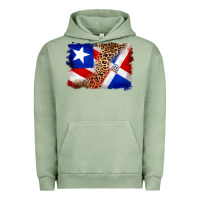 Pigment Oil Green puerto rico and dominican republic flag Urban Hoodie - Artiststas