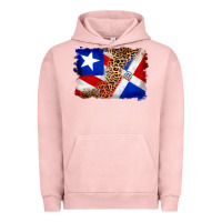 Pigment Salmon puerto rico and dominican republic flag Urban Hoodie - Artiststas