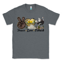 Charcoal Heather peace love ostrich Classic Tee - LillyAllenDesigns
