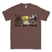 Chestnut peace love ostrich Classic Tee - LillyAllenDesigns