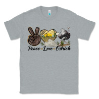 Heather Grey peace love ostrich Classic Tee - LillyAllenDesigns