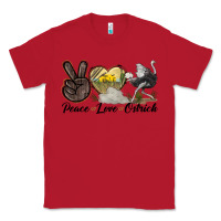 Red peace love ostrich Classic Tee - LillyAllenDesigns