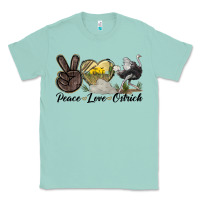 Seafoam peace love ostrich Classic Tee - LillyAllenDesigns
