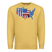 Antique Gold America map Premium Sweatshirt - CowhideDigitalArt