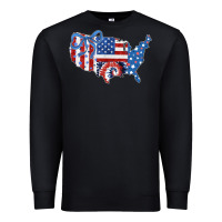 Black America map Premium Sweatshirt - CowhideDigitalArt