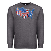 Charcoal Heather America map Premium Sweatshirt - CowhideDigitalArt