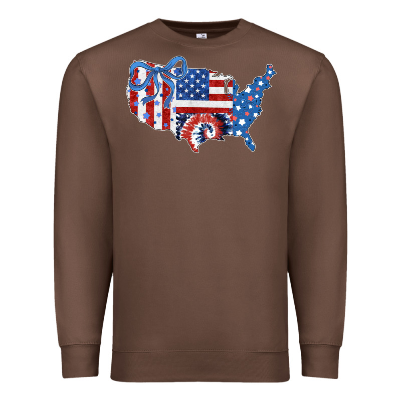 America Map Premium Sweatshirt by CowhideDigitalArt | Teevron