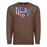 Chestnut America map Premium Sweatshirt - CowhideDigitalArt