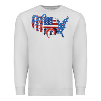 Dove Grey America map Premium Sweatshirt - CowhideDigitalArt