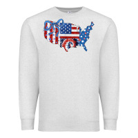 Oatmeal Heather America map Premium Sweatshirt - CowhideDigitalArt