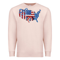 Pale Pink America map Premium Sweatshirt - CowhideDigitalArt