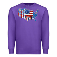Purple America map Premium Sweatshirt - CowhideDigitalArt