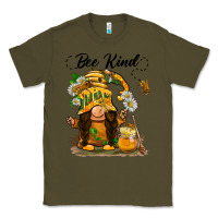 Army Green bee kind gnome Classic Tee - BarkalooDesign