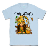 Dusty Blue bee kind gnome Classic Tee - BarkalooDesign