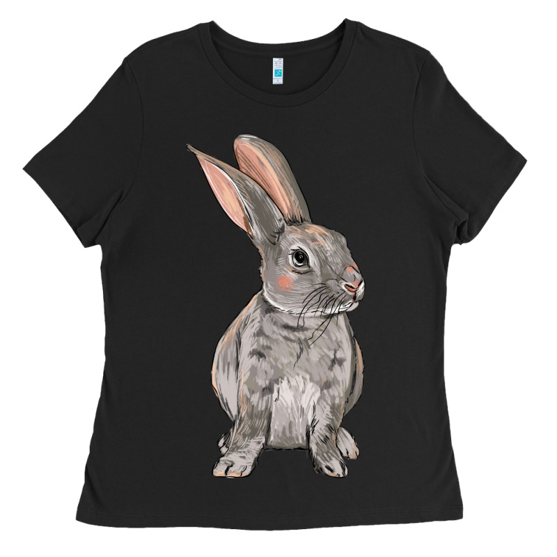Easter Bunny Ladies Tee by NancyCooperArtShop | Teevron