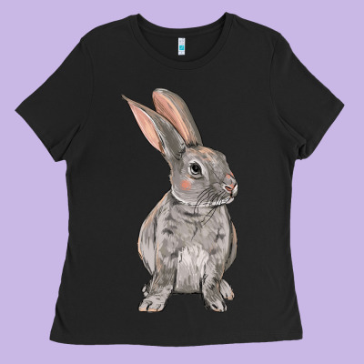 Easter Bunny Ladies Tee Designed By Nancycooperartshop