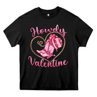 Black howdy valentine Heavy Core Tee - MaliasSmallBusiness
