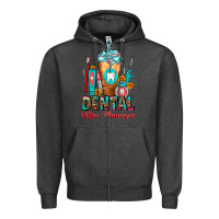 Charcoal Heather Dental Office Manager cold drink frappe Zipper Hoodie - FaDigitalArtStudio
