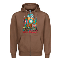 Chestnut Dental Office Manager cold drink frappe Zipper Hoodie - FaDigitalArtStudio