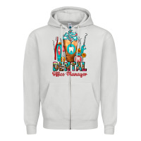 Dove Grey Dental Office Manager cold drink frappe Zipper Hoodie - FaDigitalArtStudio