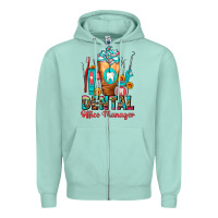 Seafoam Dental Office Manager cold drink frappe Zipper Hoodie - FaDigitalArtStudio