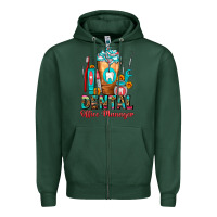 Sports Green Dental Office Manager cold drink frappe Zipper Hoodie - FaDigitalArtStudio
