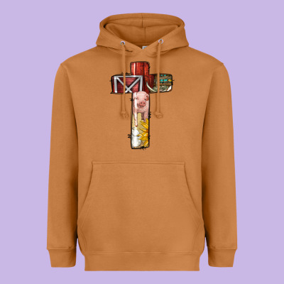 Farm Life Alphabet Lowercase Letters T Heavyweight Hoodie Designed By Bundleandbundleshop