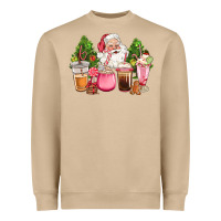 Mushroom pink christmas santa coffe cups Heavyweight Sweatshirt - CowGirlArtShop